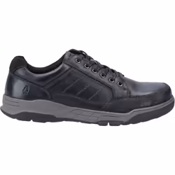 ) Hush Puppies Finley Leather Men's Black Lace-Up Shoes - Black, 10 (Adults'