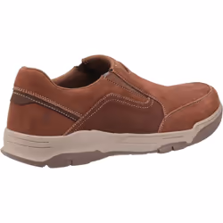 ) Hush Puppies Fletcher Leather Men's Tan Loafers - Brown, 7 (Adults'