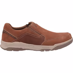 ) Hush Puppies Fletcher Leather Men's Tan Loafers - Brown, 9 (Adults'