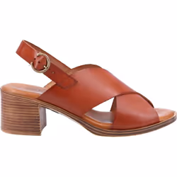 Hush Puppies: Womens White Gabrielle Heeled Sandal 42 - 38, Tan