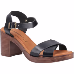 Hush Puppies: Womens Black Georgia Heeled Sandal 42 - 39, Black