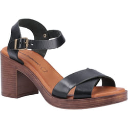 Hush Puppies: Womens Black Georgia Heeled Sandal 42 - 40, Black