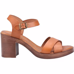 Hush Puppies: Womens Black Georgia Heeled Sandal 42 - 37, Tan