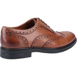 ) Hush Puppies Santiago Leather Men's Tan Lace-Up Shoes - Brown, 6 (Adults'