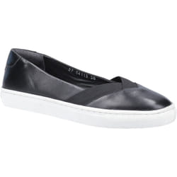 Hush Puppies Women's Tiffany Slip On Flat Shoe Various Colours 31962 - Black, 4