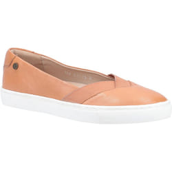 Hush Puppies Women's Tiffany Slip On Flat Shoe Various Colours 31962 - Tan, 8