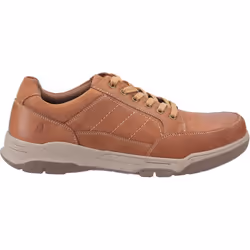 ) Hush Puppies Finley Leather Men's Tan Lace-Up Shoes - Brown, 9 (Adults'