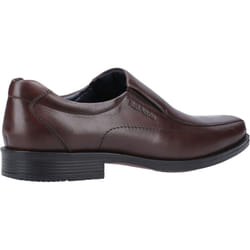 ) Hush Puppies Brody Leather Men's Chocolate Slip-On Shoes - Brown, 6 (Adults'