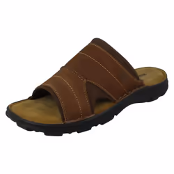 Mens Hush Puppies Casual Sandals Austin - Black Nubuck - UK Size 7 - EU Size 41 - US Size 8 - Tan, UK 9