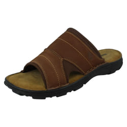 Mens Hush Puppies Casual Sandals Austin - Black Nubuck - UK Size 7 - EU Size 41 - US Size 8 - Tan, UK 9