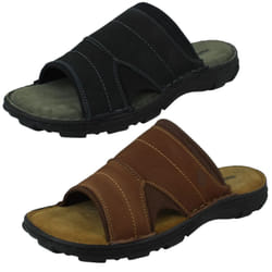 Mens Hush Puppies Casual Sandals Austin - Black Nubuck - UK Size 7 - EU Size 41 - US Size 8 - Black, UK 7