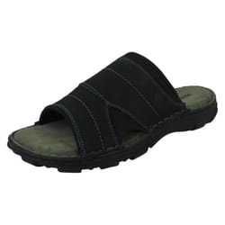 Mens Hush Puppies Casual Sandals Austin - Black Nubuck - UK Size 7 - EU Size 41 - US Size 8 - Black, UK 12