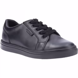 , Black) Sam Junior Black Boys Lace Up School Shoes - 1 (Children's