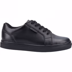 , Black) Sam Junior Black Boys Lace Up School Shoes - 2 (Children's