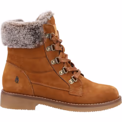 ) Hush Puppies Florence Leather Women's Tan Boots - Brown, 5 (Adults'