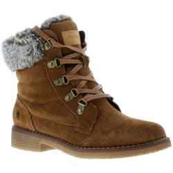) Hush Puppies Womens Boots Ankle Water Resistant Leather florence Lace Zip tan UK - Tan, 7 (Adults'