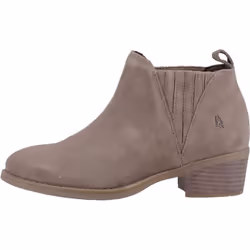 ) Hush Puppies Isobel Leather Women's Taupe Boots - Brown, 3 (Adults'