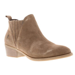 ) Hush Puppies Womens Boots Ankle Isobel Suede Leather Slip On taupe UK Size - Beige, 5 (Adults'