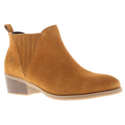 ) Hush Puppies Womens Boots Ankle Isobel Suede Leather Slip On tan UK Size - Tan, 5 (Adults'
