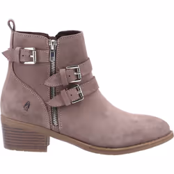 ) Hush Puppies Jenna Leather Women's Taupe Boots - Brown, 4 (Adults'