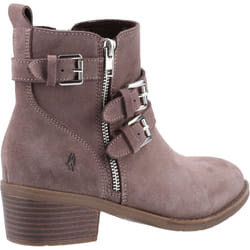 ) Hush Puppies Jenna Leather Women's Taupe Boots - Brown, 6 (Adults'