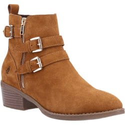 ) Hush Puppies Jenna Leather Women's Tan Boots - Brown, 7 (Adults'