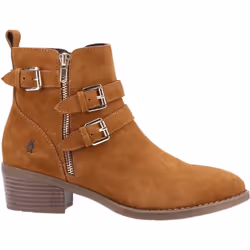 ) Hush Puppies Jenna Leather Women's Tan Boots - Brown, 7 (Adults'