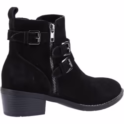 ) Hush Puppies Jenna Leather Women's Black Boots - Black, 3 (Adults'