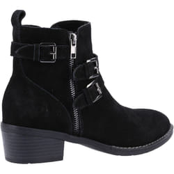) Hush Puppies Jenna Leather Women's Black Boots - Black, 3 (Adults'