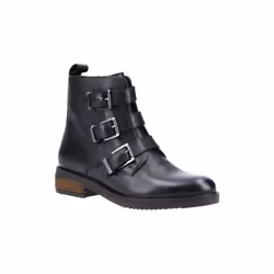 Hush Puppies PRIA Ladies Leather Ankle Boots Black - UK 3, Black