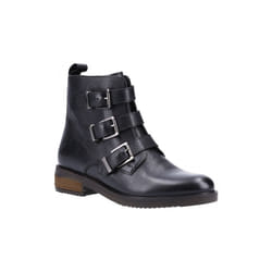 Hush Puppies PRIA Ladies Leather Ankle Boots Black - UK 3, Black
