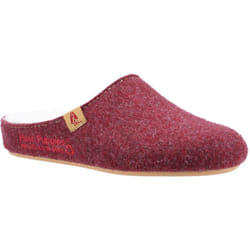 ) Hush Puppies The Good 90% Recycled RPET Polyester Women's Burgundy Slippers - Red, 4 (Adults'