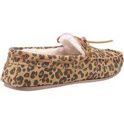 ) Hush Puppies Allie Suede Women's Leopard Slippers - Brown, 3 (Adults'