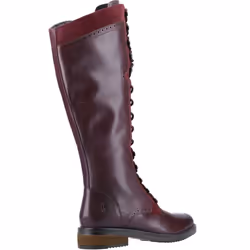 ) Hush Puppies Rudy Leather And Suede Women's Burgundy Boots - Red, 3 (Adults'