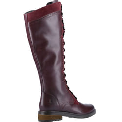 ) Hush Puppies Rudy Leather And Suede Women's Burgundy Boots - Red, 3 (Adults'