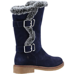 ) Hush Puppies Megan Suede Women's Navy Boots - Blue, 3 (Adults'