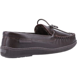 ) Hush Puppies Ace Leather Men's Brown Slippers - Brown, 7 (Adults'