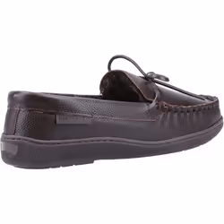 ) Hush Puppies Ace Leather Men's Brown Slippers - Brown, 10 (Adults'