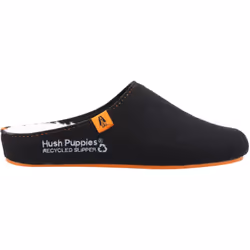 ) Hush Puppies The Good 90% Recycled RPET Polyester Men's Black Slippers - Black, 11 (Adults'