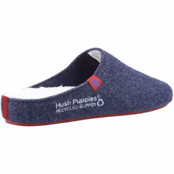 ) Hush Puppies The Good 90% Recycled RPET Polyester Men's Navy Slippers - Blue, 6 (Adults'
