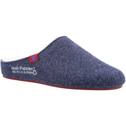) Hush Puppies The Good 90% Recycled RPET Polyester Men's Navy Slippers - Blue, 7 (Adults'