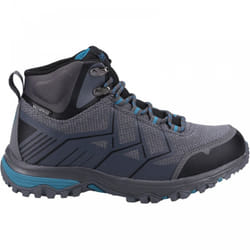 , Grey/Blue) Wychwood Mid Grey/Blue Waterproof Ladies Eco-Conscious Lace-up Boots - 4 (Adults'