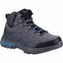 , Grey/Blue) Wychwood Mid Grey/Blue Waterproof Ladies Eco-Conscious Lace-up Boots - 6 (Adults'