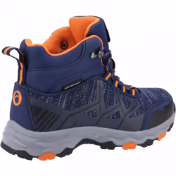 , Navy) Coaley Navy Kids Lace-up Hiking Boots - 2 (Children's