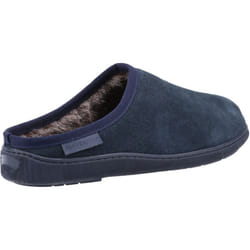 ) Hush Puppies Ashton Suede Men's Navy Slippers - Blue, 6 (Adults'