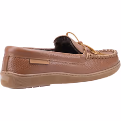 ) Hush Puppies Ace Leather Men's Tan Slippers - Brown, 6 (Adults'