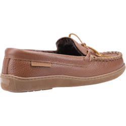 ) Hush Puppies Ace Leather Men's Tan Slippers - Brown, 6 (Adults'