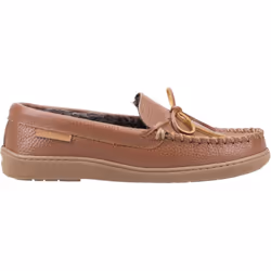 ) Hush Puppies Ace Leather Men's Tan Slippers - Brown, 6 (Adults'