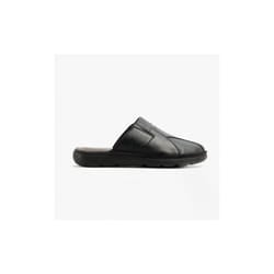 Hush Puppies CARSON Mens Leather Mule Slippers Black - UK 6