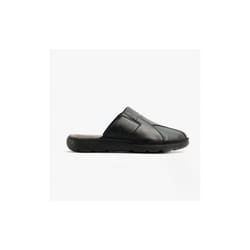Hush Puppies CARSON Mens Leather Mule Slippers Black - UK 9
